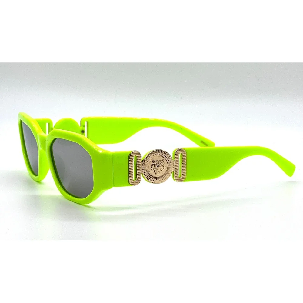 Neon Green Gold Head Sunglasses Bold‎ Statement Fashion Accessory Fashion Lentes
